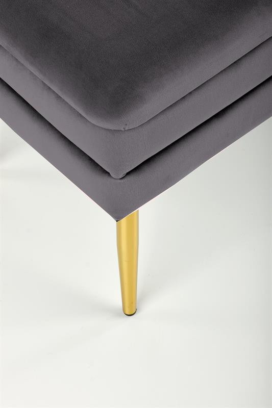 Poze Banca dormitor Velva gri/gold - H37 cm