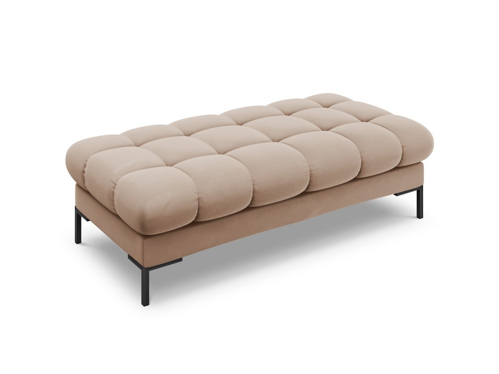 Poze Banca tapitata Bali velvet/picioare negre – L133 x l62 x h41