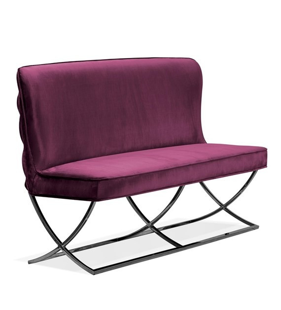 Poze Bancuta tapitata Scarlet burgundy – H98 cm