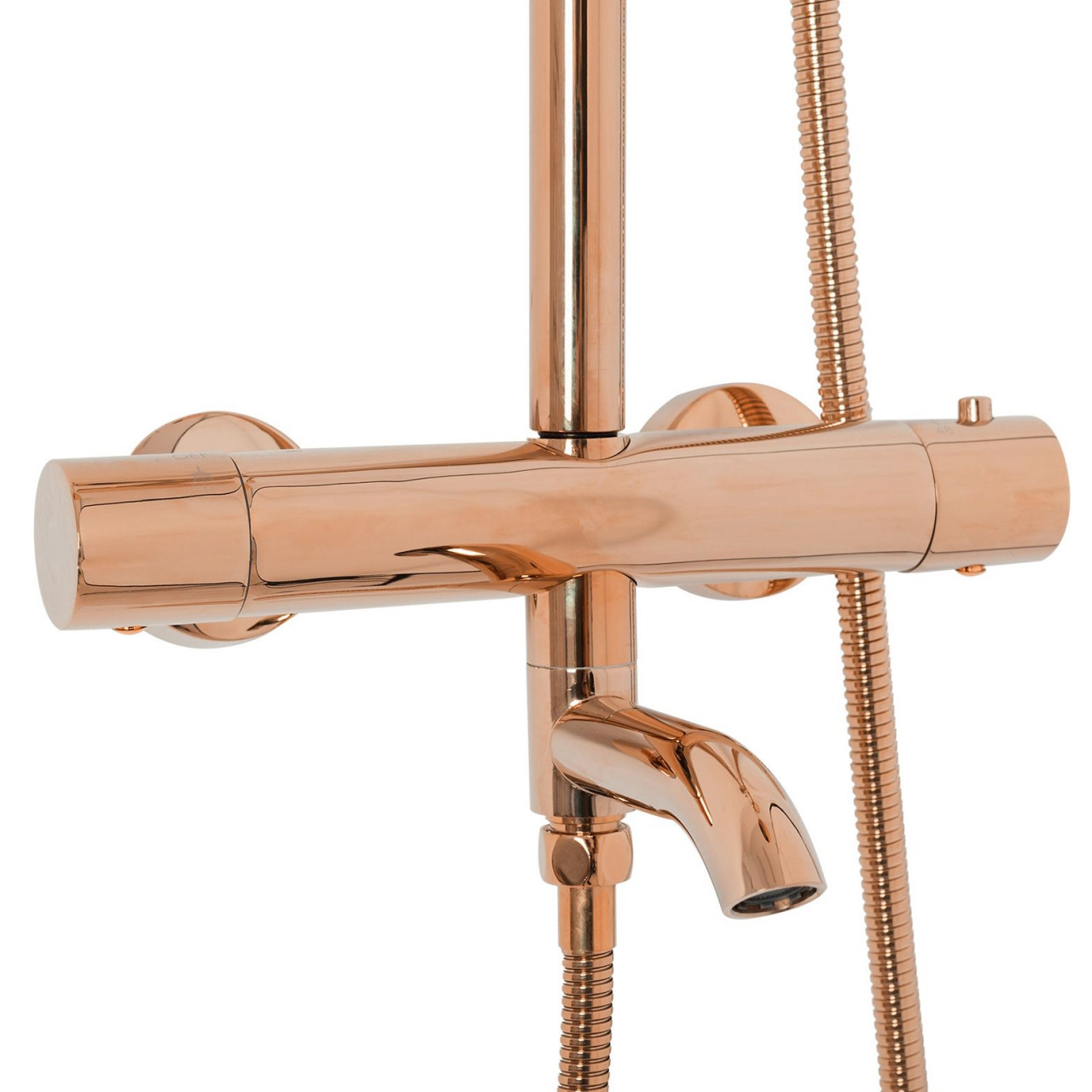 Poze Baterie de dus cu termostat Lungo roz gold