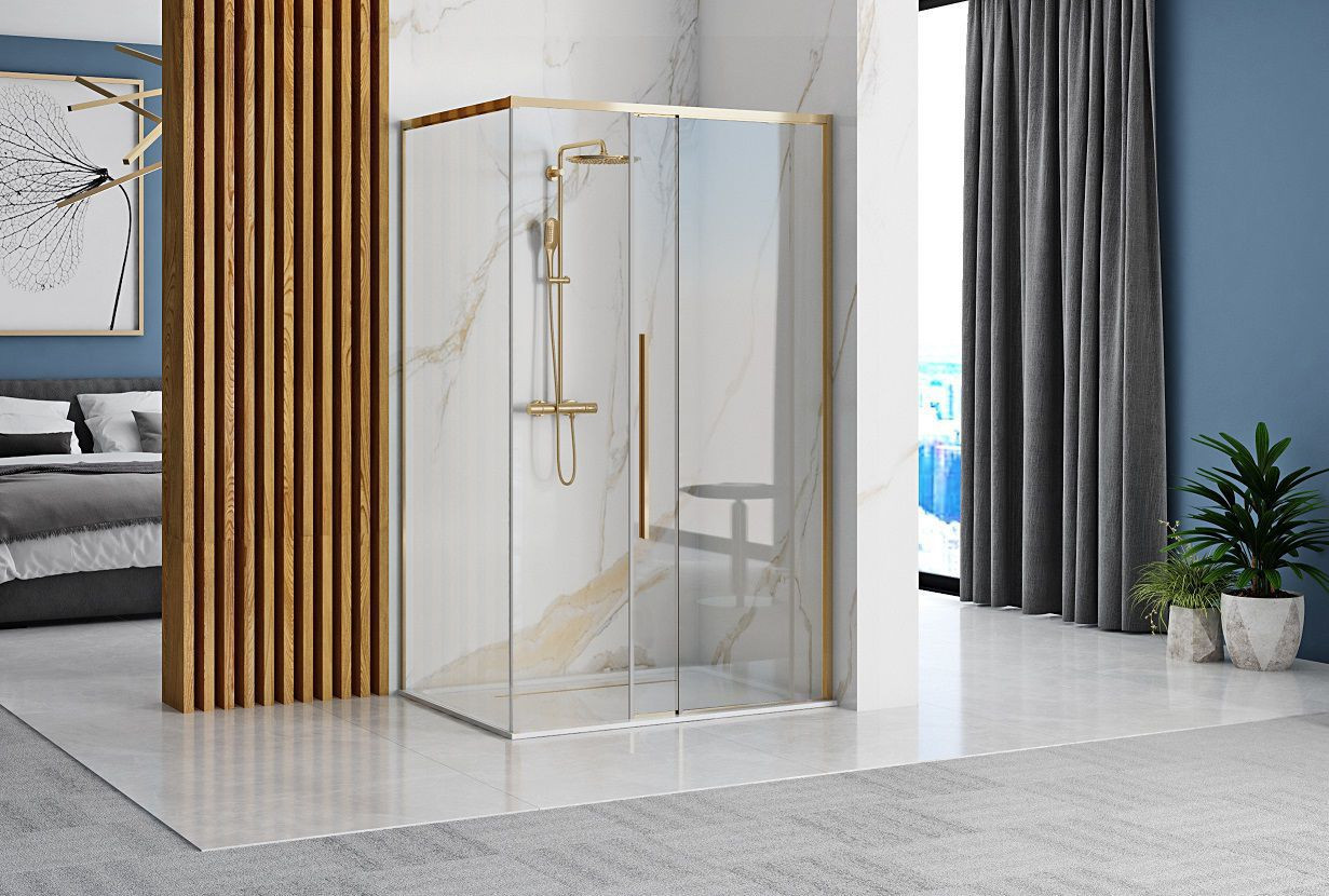 Poze Cabina de dus Solar aurie 90x90 cm
