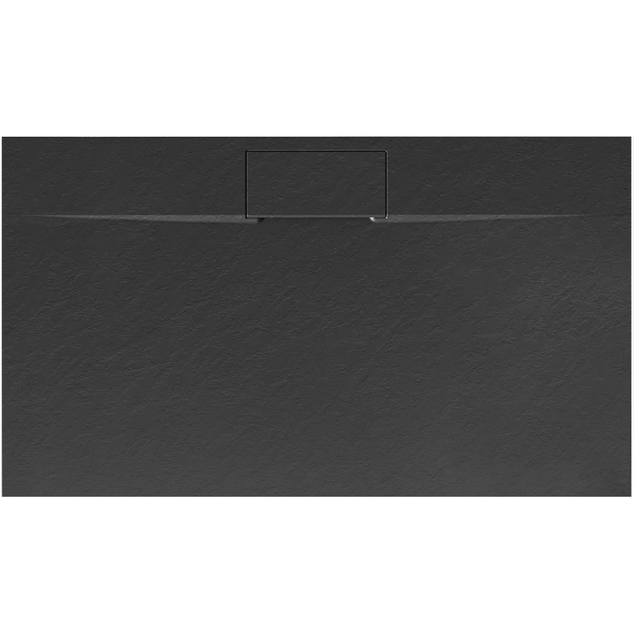 Poze Cadita pentru dus Bazalt Long neagra 80x120