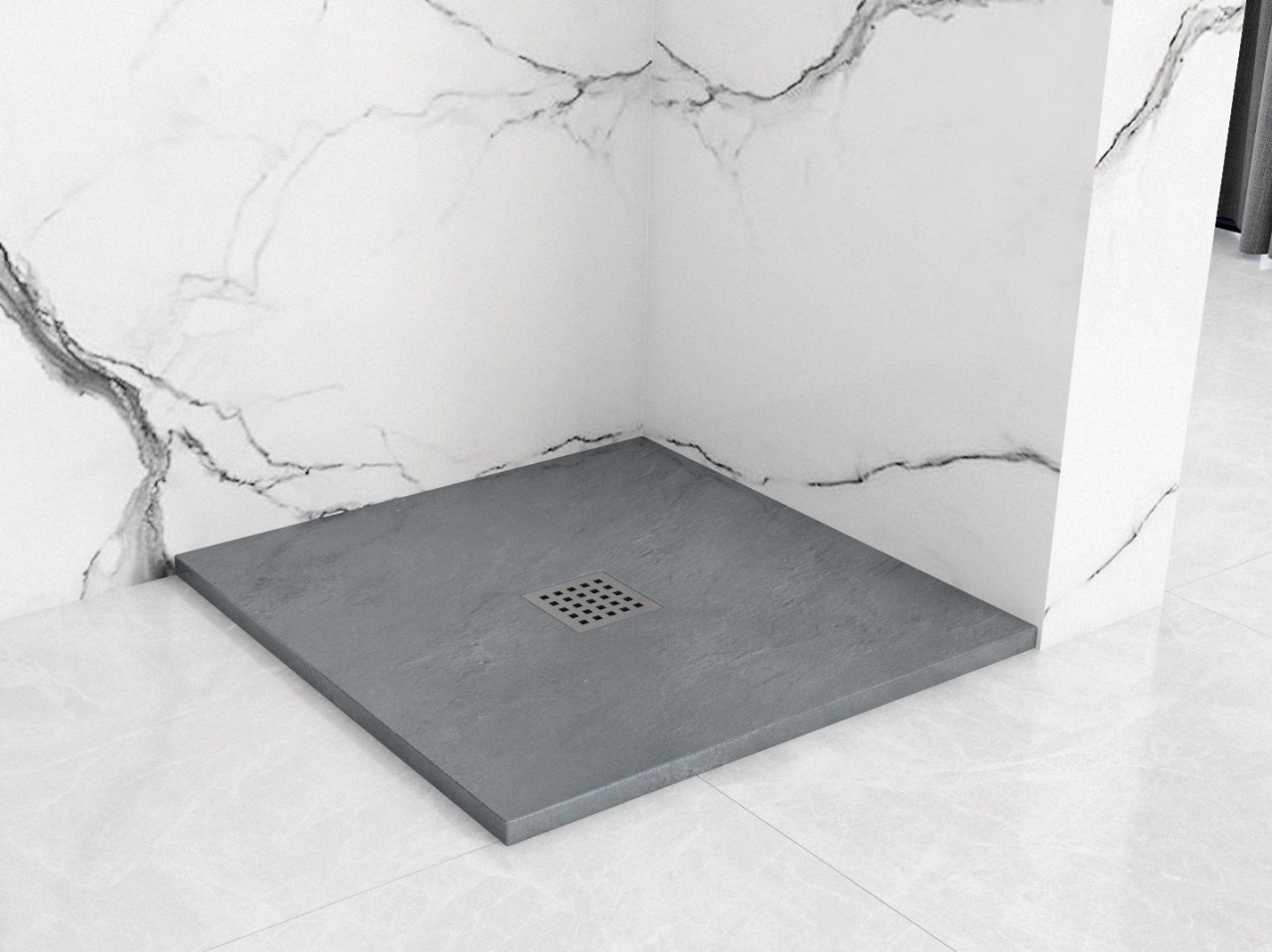 Poze Cadita pentru dus Rock gri – L90 x l90cm