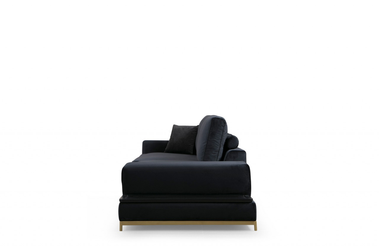 Poze Canapea 4 locuri Line neagra