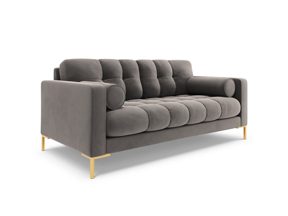 Poze Canapea Bali 2 locuri velvet/picioare gold – L152 x l92 x h75