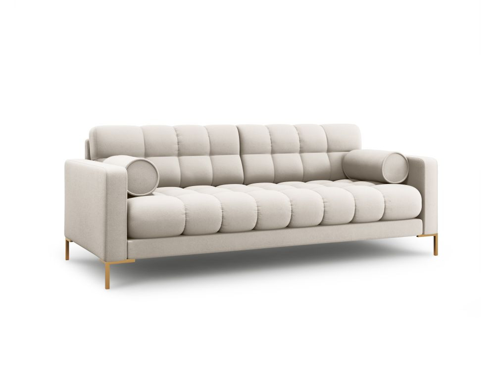 Poze Canapea Bali 3 locuri stofa/picioare gold – L177 x l92 x h75