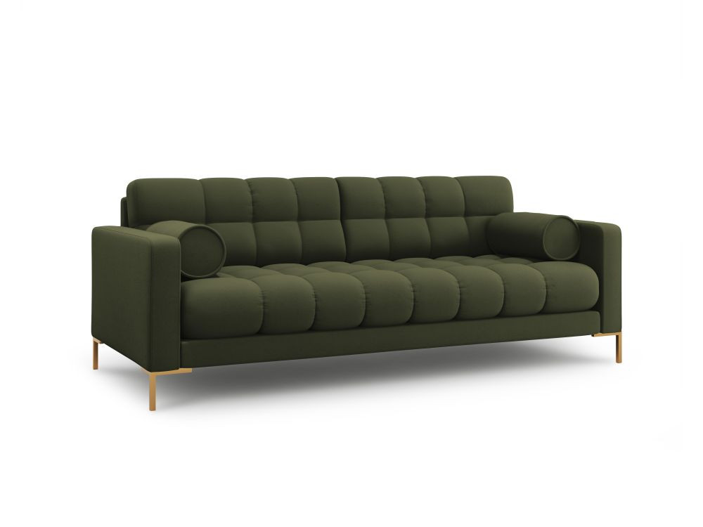 Poze Canapea Bali 3 locuri stofa/picioare gold – L177 x l92 x h75
