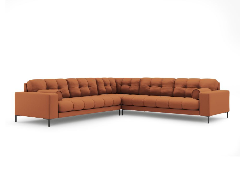 Poze Coltar 6 locuri Bali tapitat/picioare negre – L256 x l256 x h75
