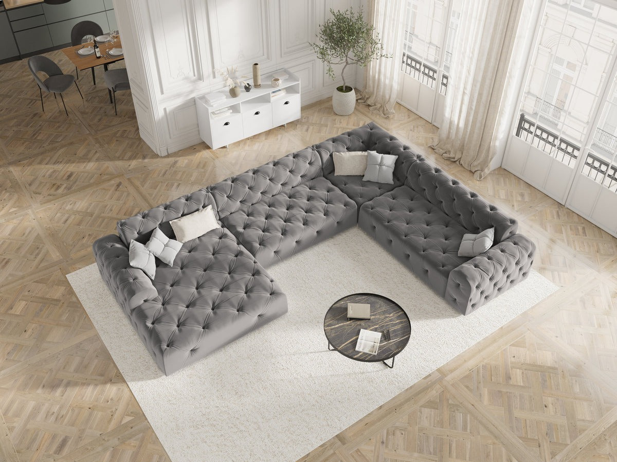 Poze Coltar 6 locuri Candice catifea L334 cm