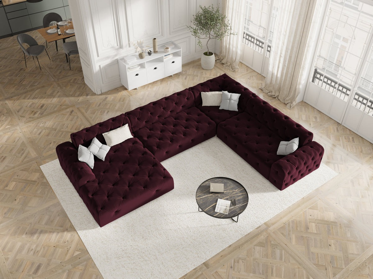 Poze Coltar 6 locuri Candice catifea L334 cm