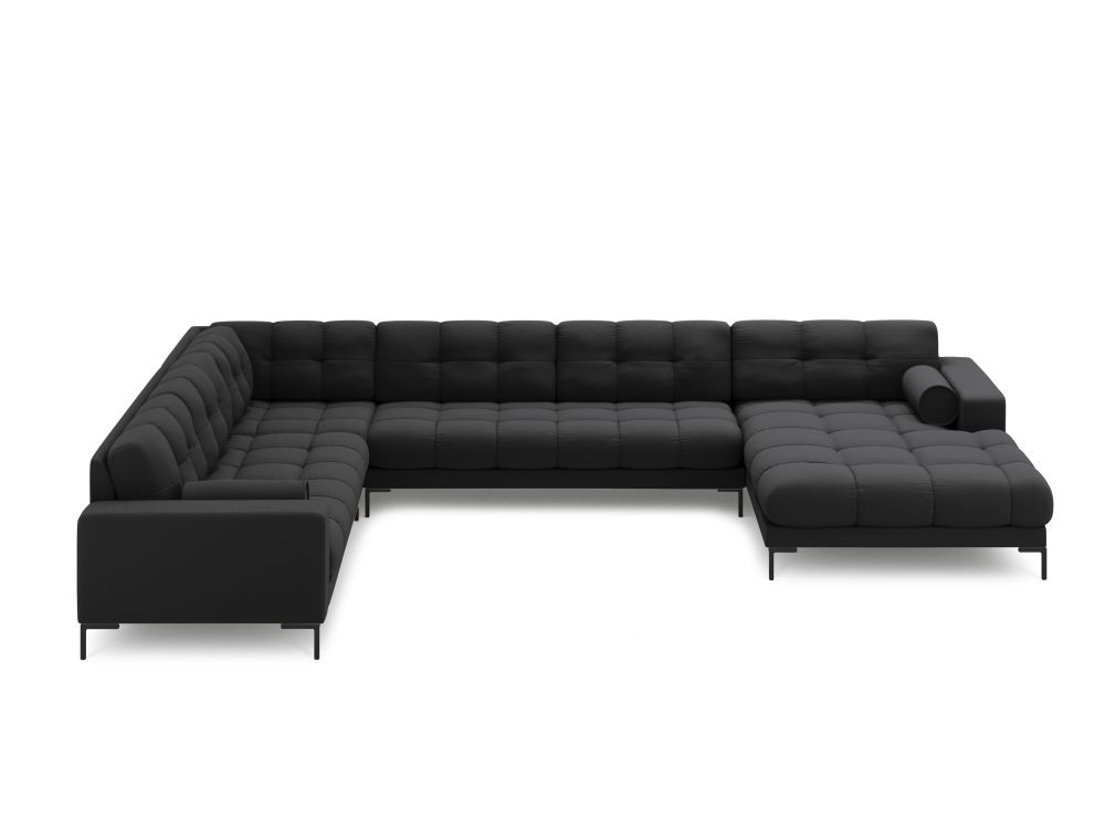 Poze Coltar 7 locuri Bali U tapitat/picioare negre – L327 x l256 x h75
