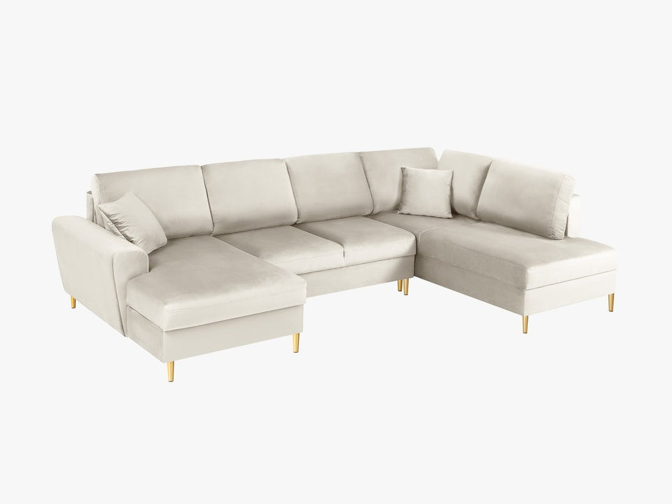 Poze Coltar extensibil 7 locuri Moghan catifea L313 cm