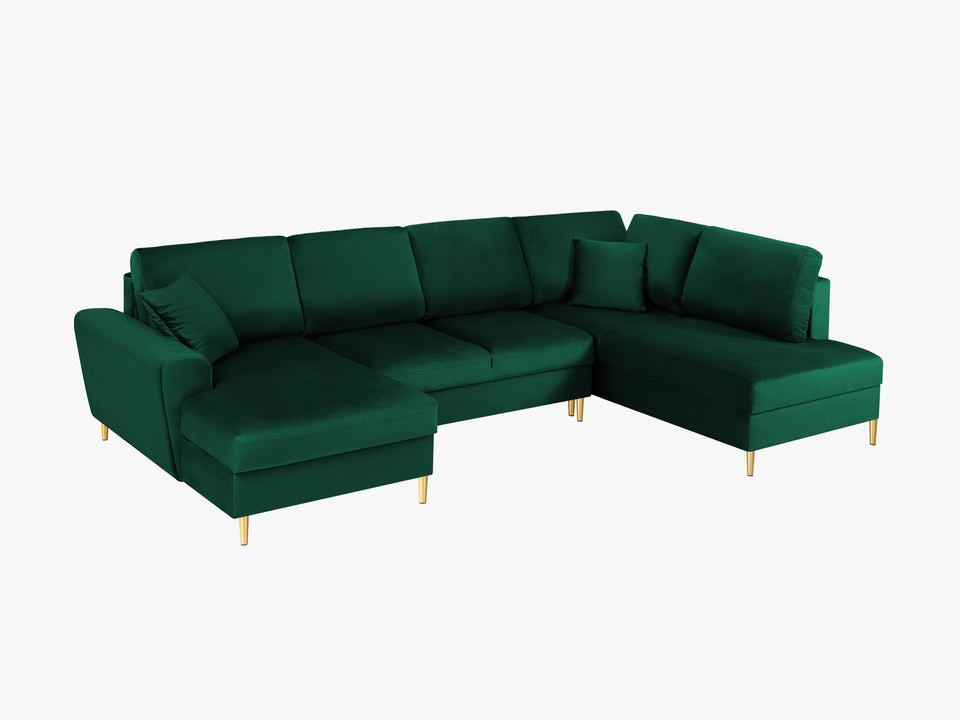 Poze Coltar extensibil 7 locuri Moghan catifea L313 cm