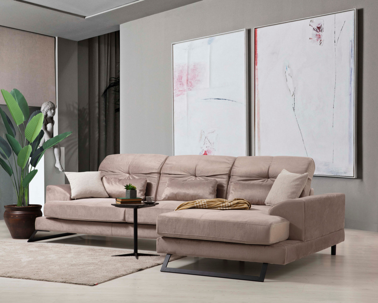 Poze Coltar Frido pe dreapta (L3+Chl) - Beige