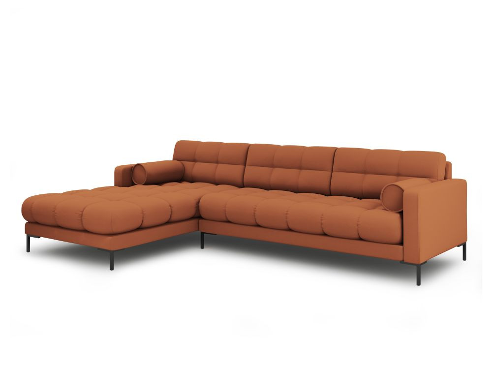 Poze Coltar tapitat Bali 5 locuri stofa/picioare negre – L293 x l185 x h75