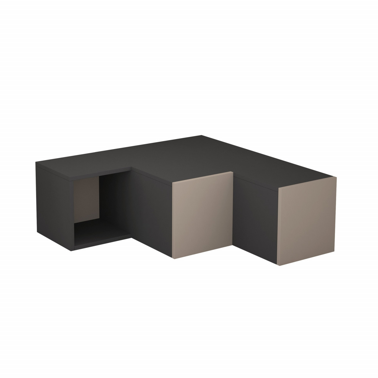 Poze Comoda TV Compact antracit/maro deschis