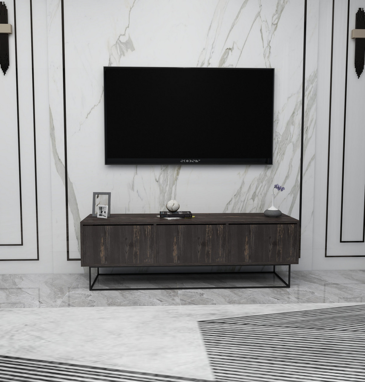 Poze Comoda TV Kordon 140 maro inchis / negru