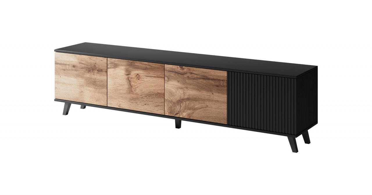 Poze Comoda TV Random RTV-3 stejar wotan/negru
