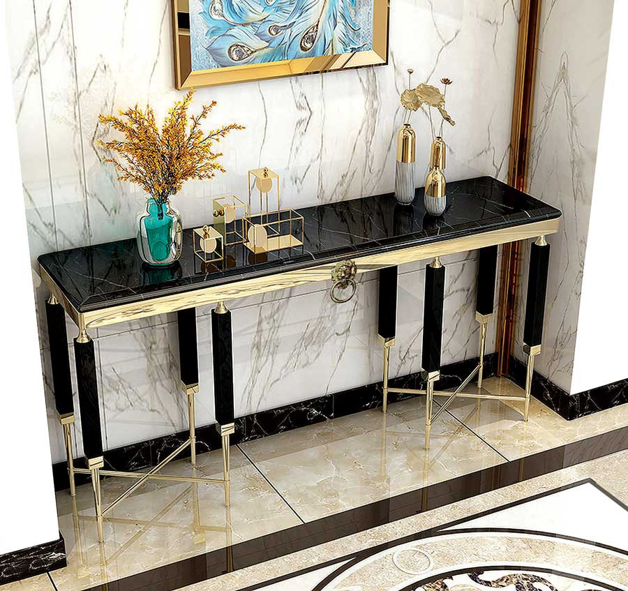 Poze Consola Monaco negru/gold – H85 cm