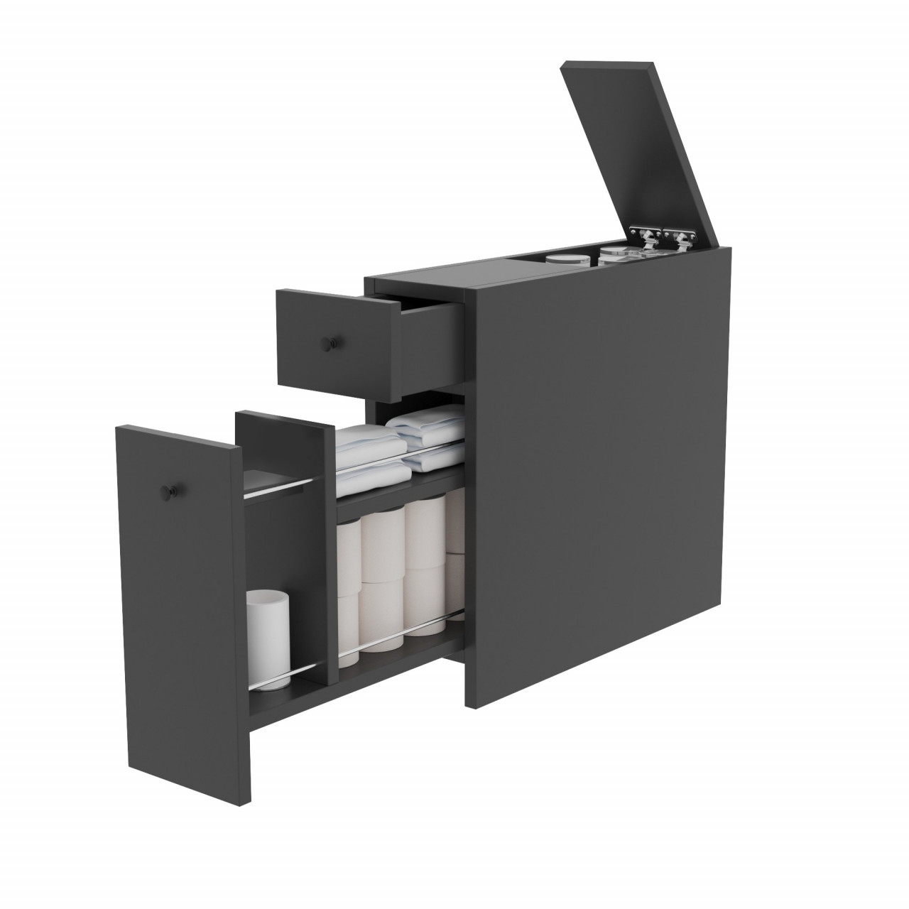 Poze Dulap MDF de baie Calencia antracit L19 cm - H43,5 cm