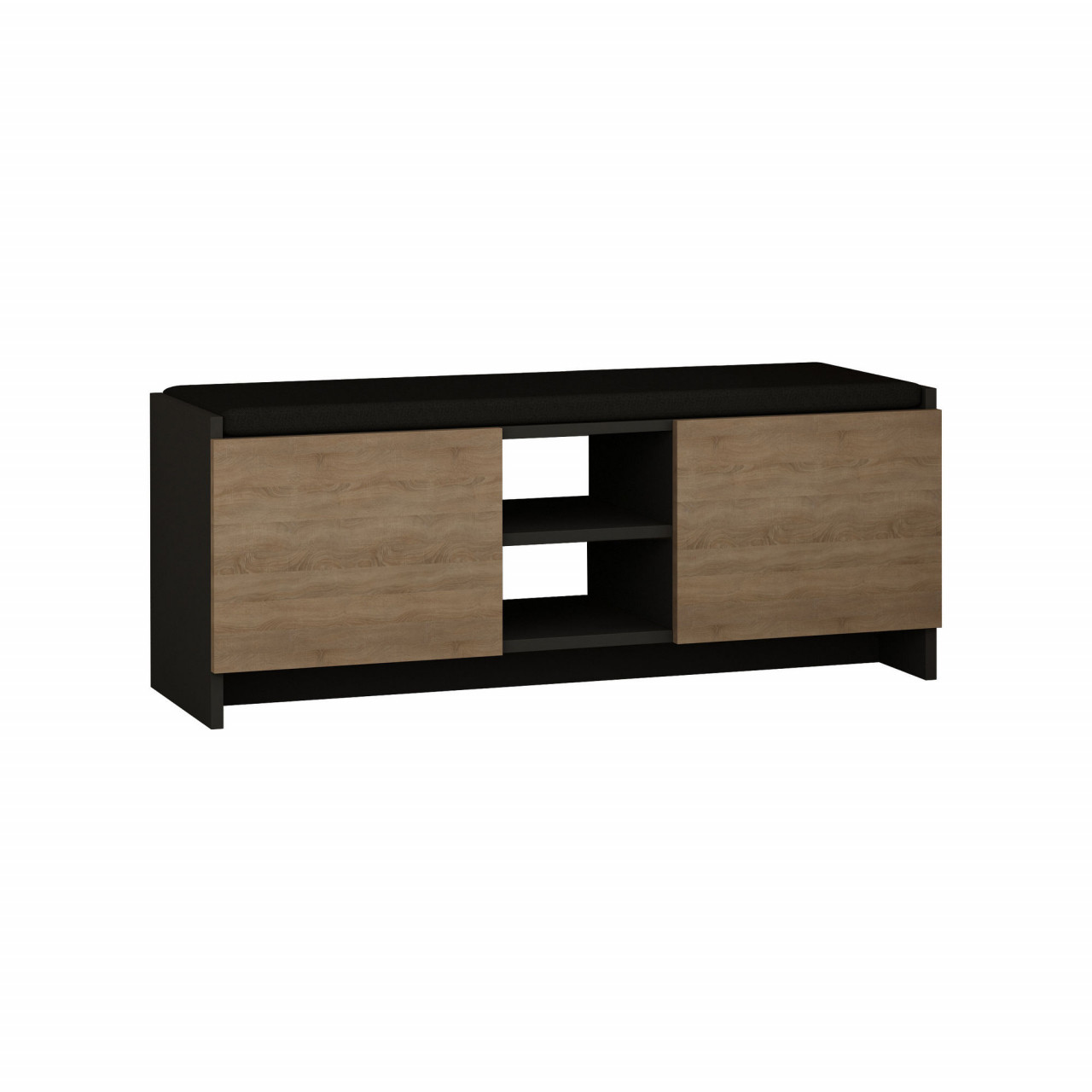 Poze Dulap MDF de incaltaminte Zulla antracit/stejar L110 cm - H37 cm