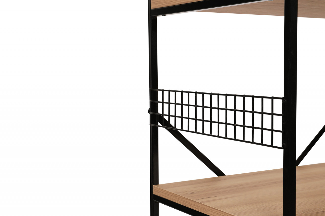 Poze Dulap MDF multifunctional Anemon negru/pin L60 cm - H124 cm