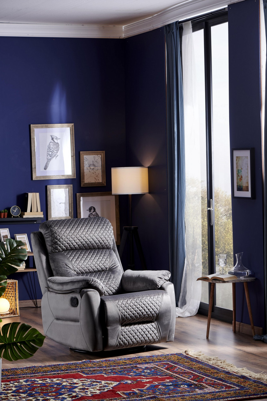 Poze Fotoliu cu recliner Trone gri