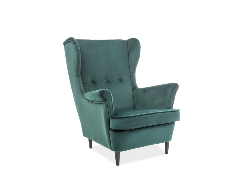 Fotoliu lord velvet verde blu78/wenge