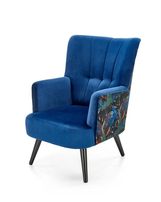 Fotoliu pagoni velvet bleumarin - h95 cm