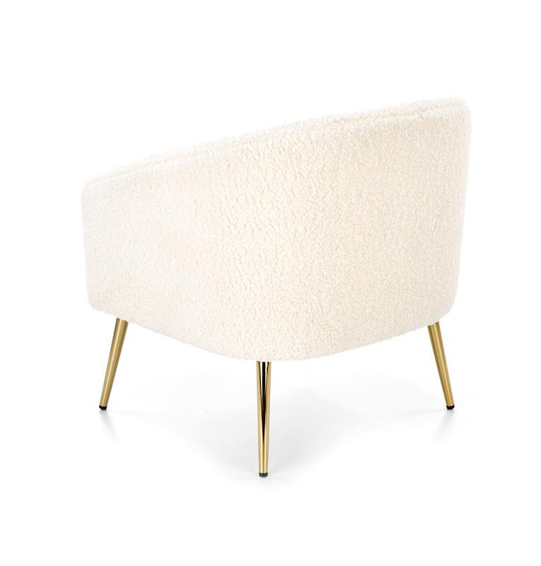 Poze Fotoliu plusat Grifon crem/gold – H78 cm