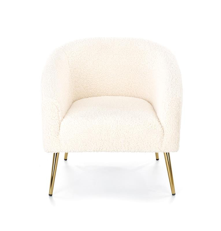 Poze Fotoliu plusat Grifon crem/gold – H78 cm