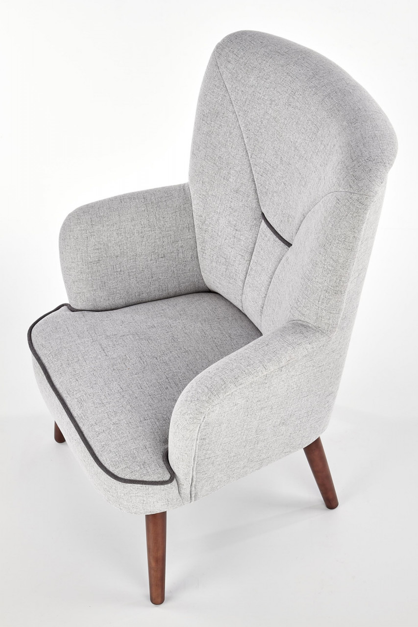 Poze Fotoliu tapitat Bishop gri - H 102 cm
