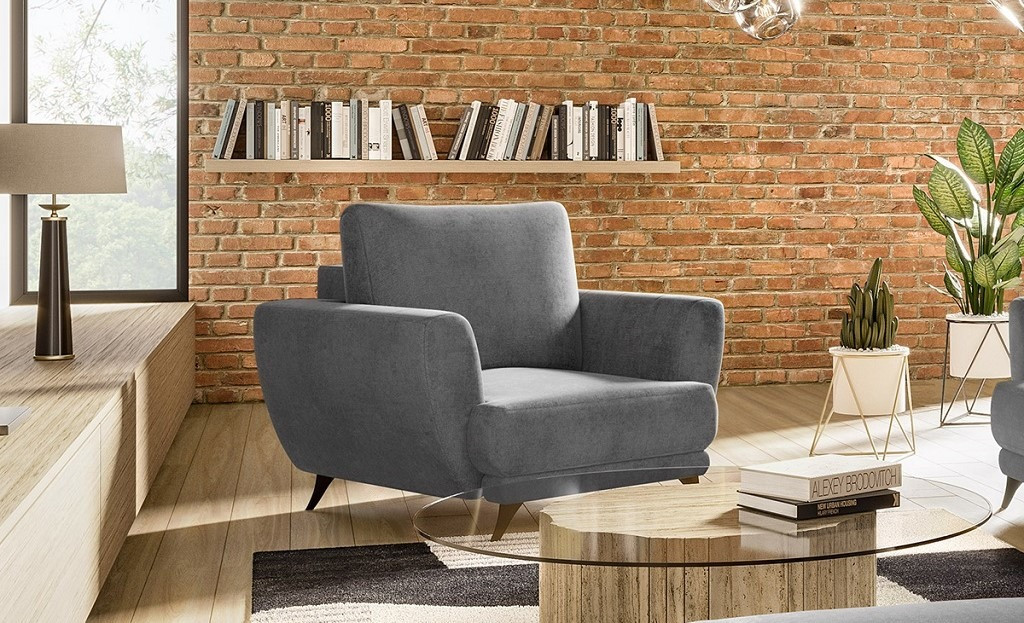 Poze Fotoliu tapitat Megis – L102 x l94 x h87 cm
