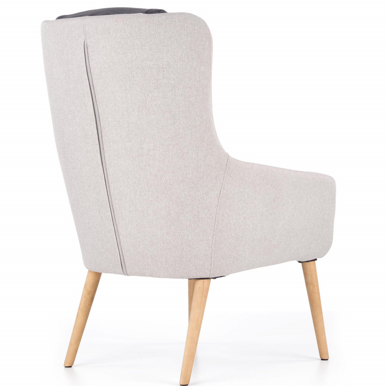 Poze Fotoliu tapitat Purio gri inchis-deschis - H 103 cm