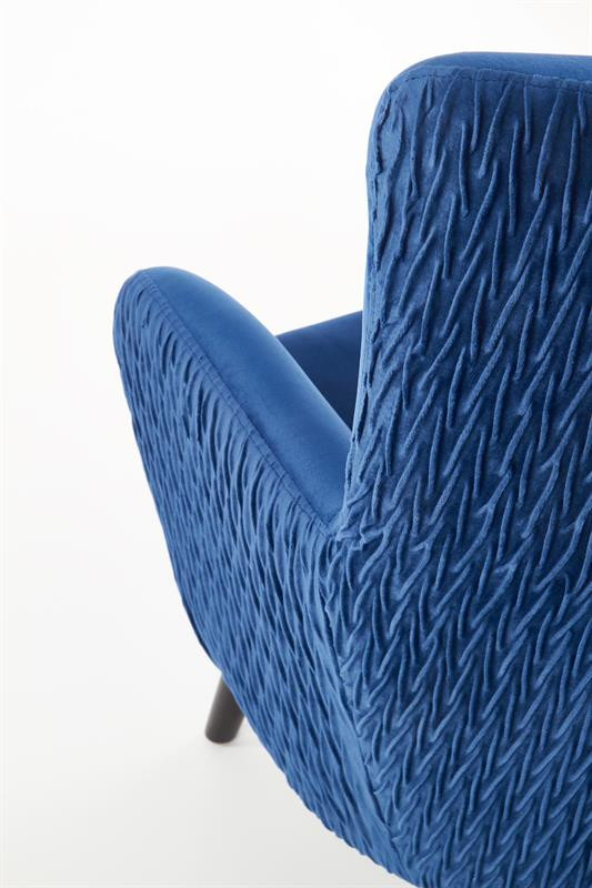 Poze Fotoliu tapitat Ravel Velvet albastru – H100 cm