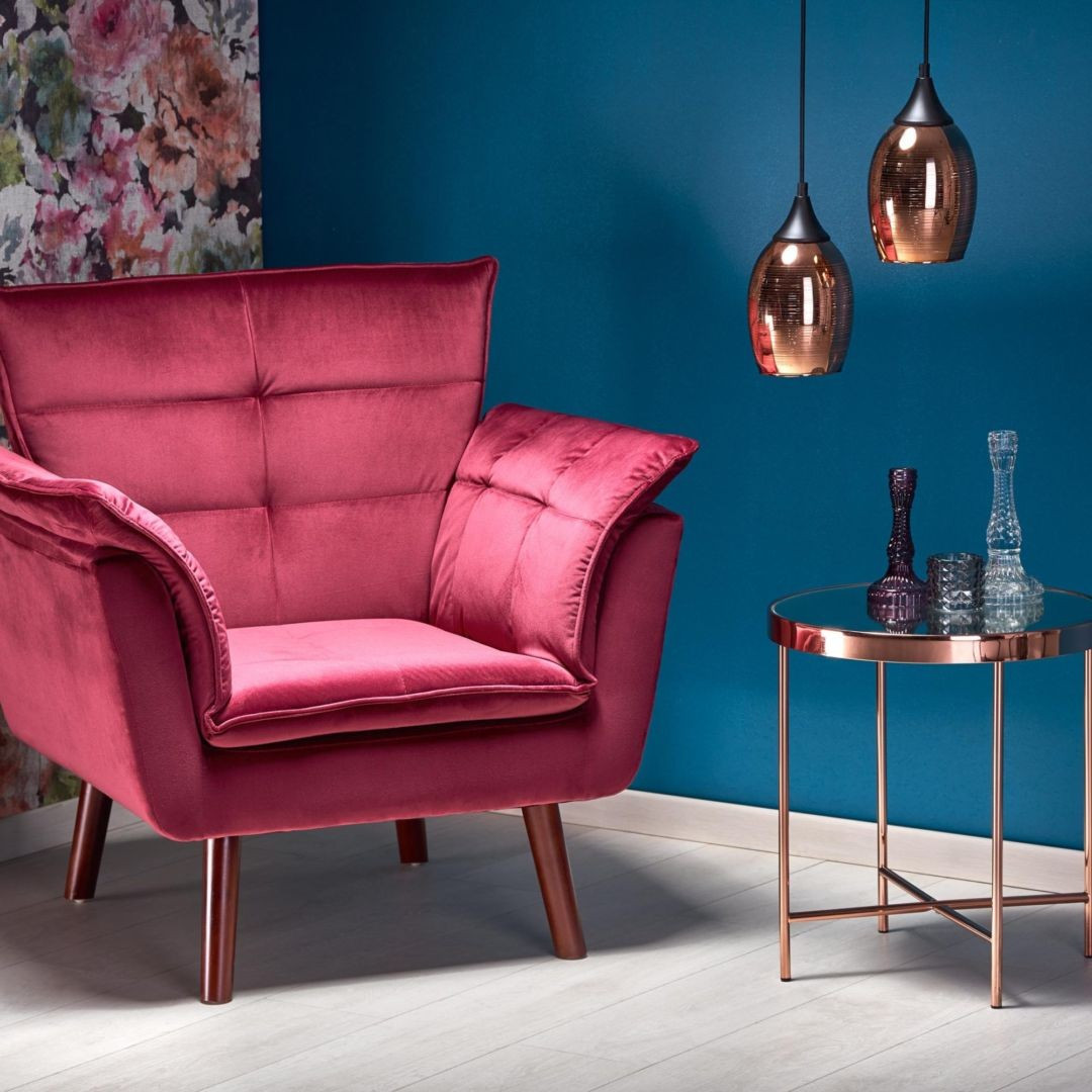 Poze Fotoliu tapitat Rezzo burgundy - H 84 cm