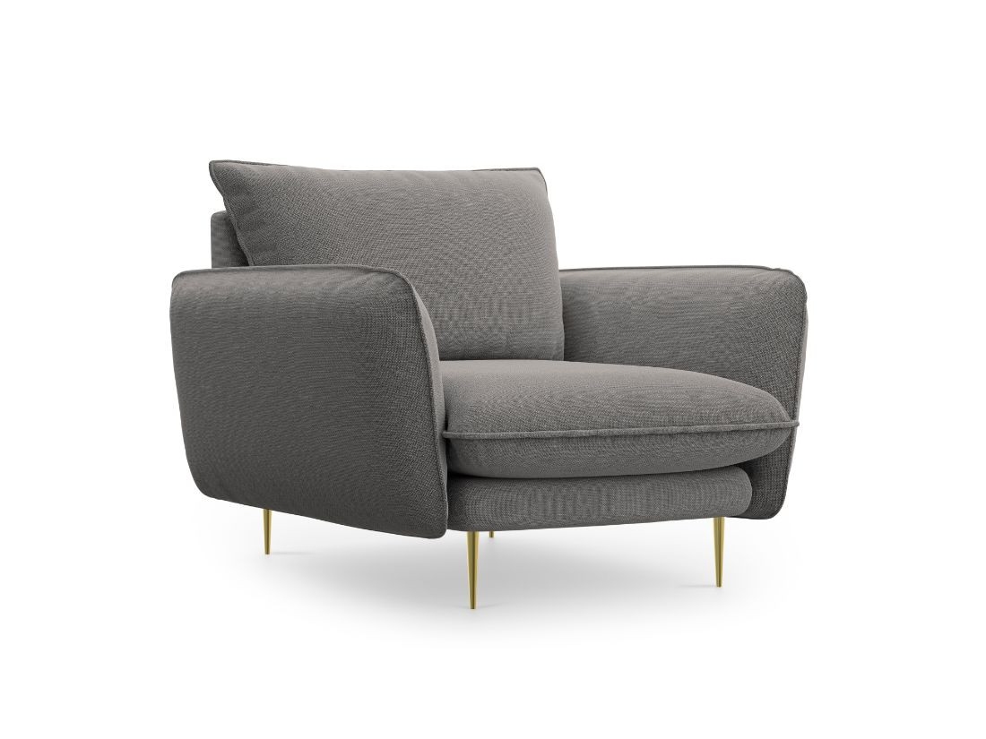 Poze Fotoliu tapitat Vienna picioare gold – L95 x l92 x h95 cm