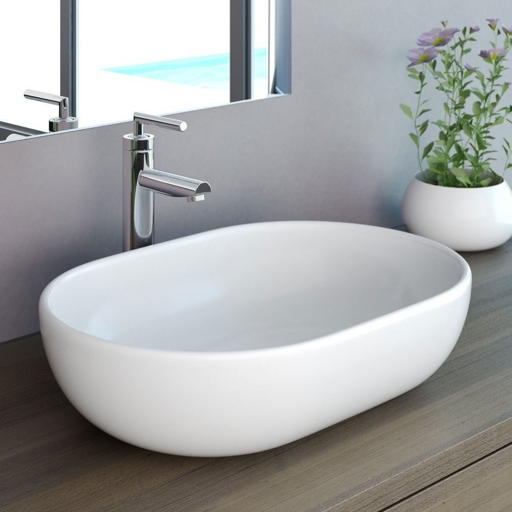 Poze Lavoar Amelia Alb ceramica sanitara - 48 cm
