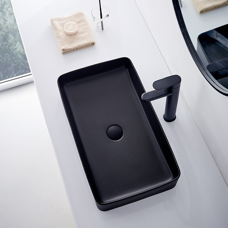 Poze Lavoar Denis ceramica sanitara negru mat