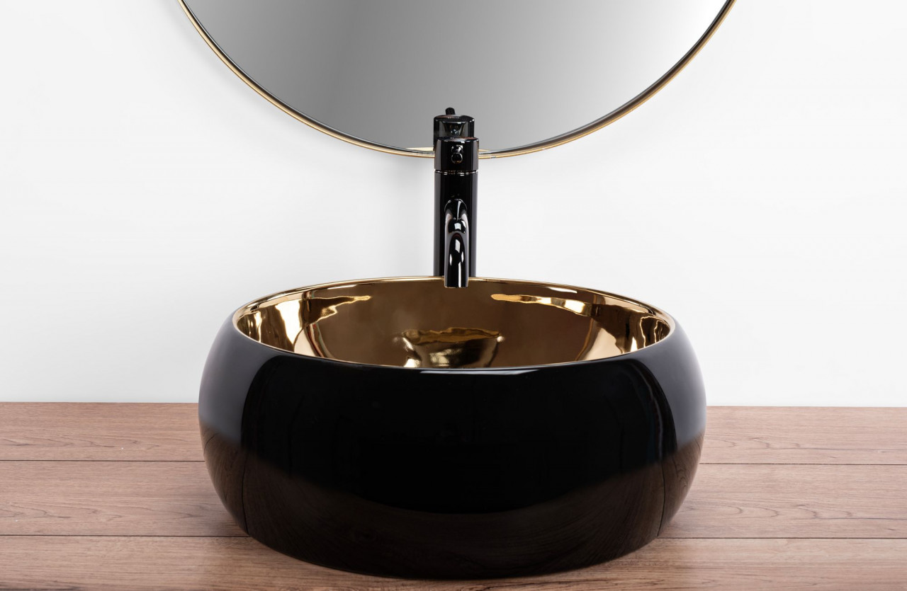 Poze Lavoar Luna auriu/negru