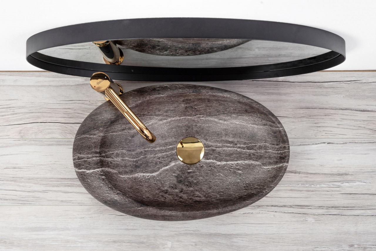 Poze Lavoar Roxy D Stone ceramica sanitara - 49 cm