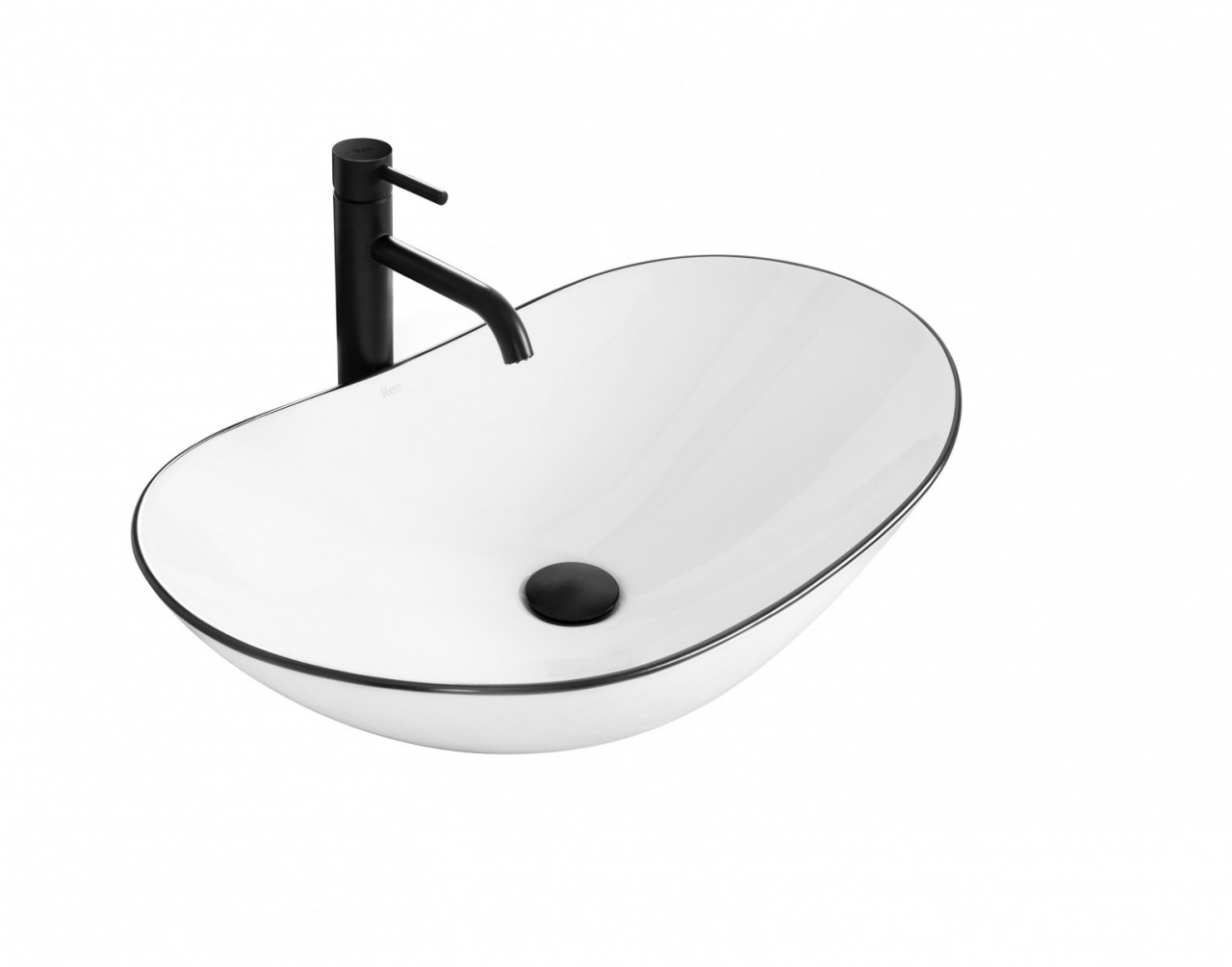 Poze Lavoar Royal Black Edge ceramica sanitara – 62,5 cm
