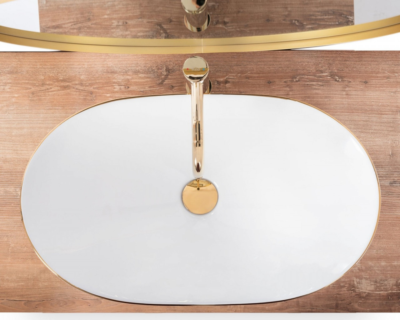 Poze Lavoar Royal Gold Edge ceramica sanitara - 62,5 cm