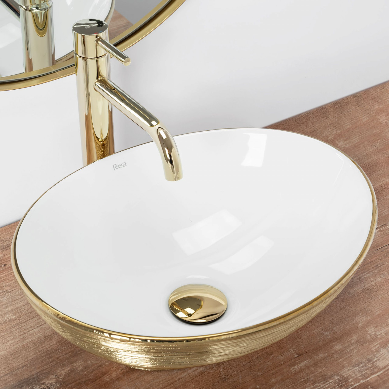 Poze Lavoar Sofia auriu periat L41 cm
