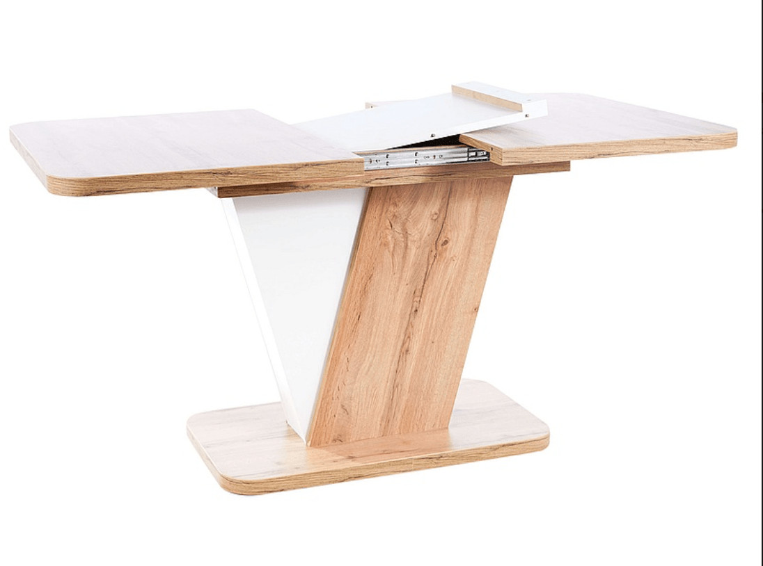 Poze Masa extensibila Crocus Alb/Stejar – L120-160 cm