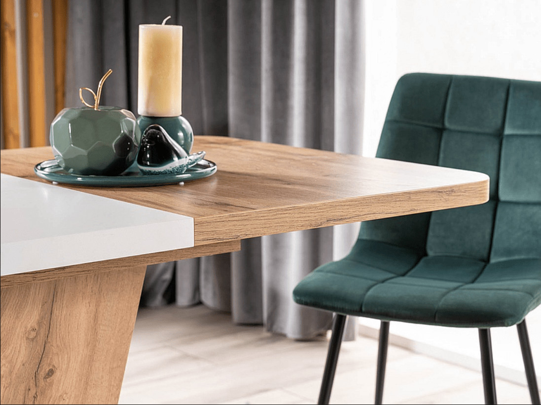 Poze Masa extensibila Crocus Alb/Stejar – L120-160 cm