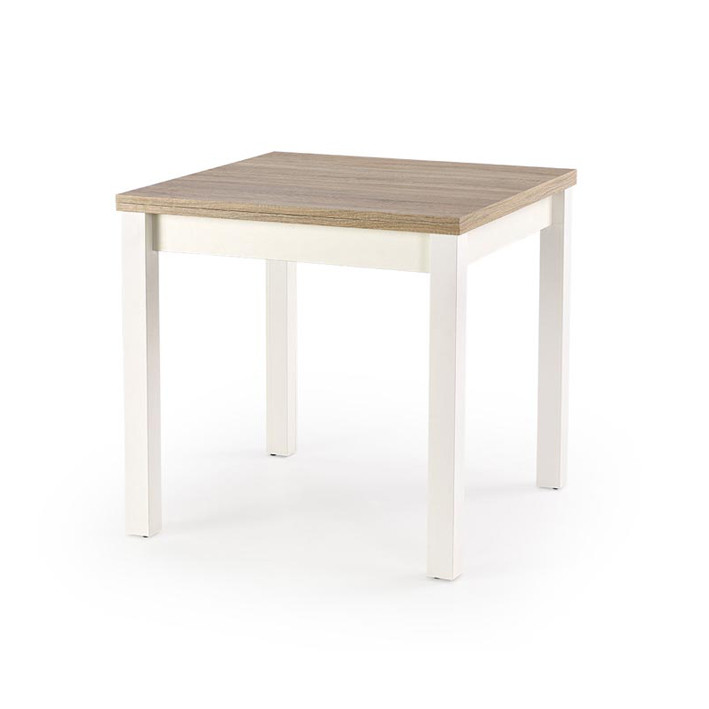 Masa extensibila gracjan stejar sonoma/alb - l 80-160 x l 80 x h 76 cm
