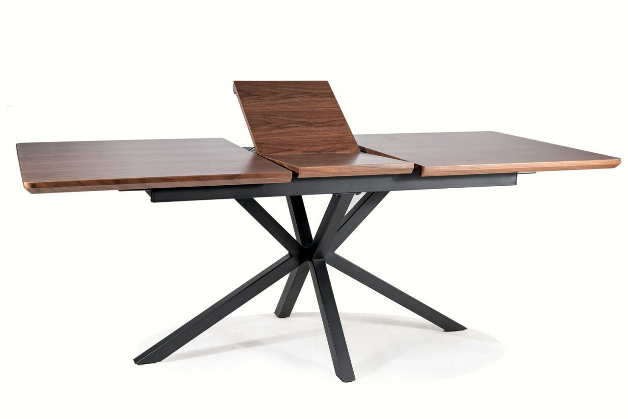 Poze Masa extensibila Logan nuc/negru - L160-200 x l90 x h75 cm homewish.ro