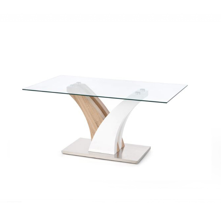 Poze Masa MDF + sticla Vilmer - L 160 x l 90 x h 76 cm