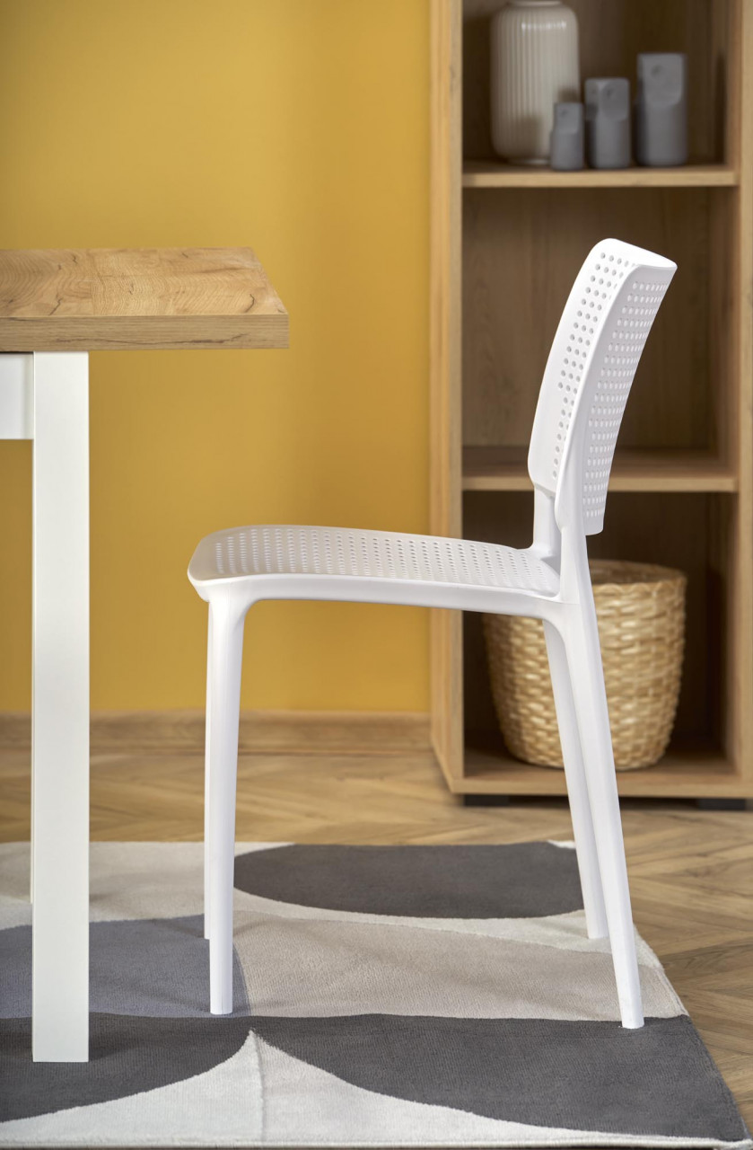 Poze Masa patrata Tiago extensibila L90-125 cm stejar craft/alb